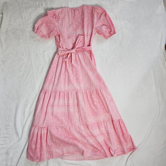 Never Fully Dressed Pink Bandana Wrap Maxi Dress - Picture 7 of 13